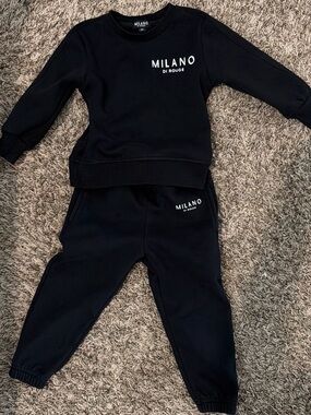 Milano Di Rouge Black Kids Sweatshirt & Jogger Set